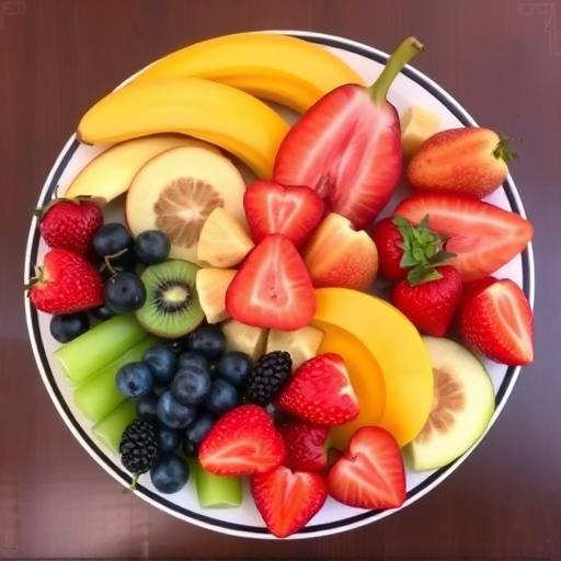 A colorful array of fresh fruits arranged artistically on a plate